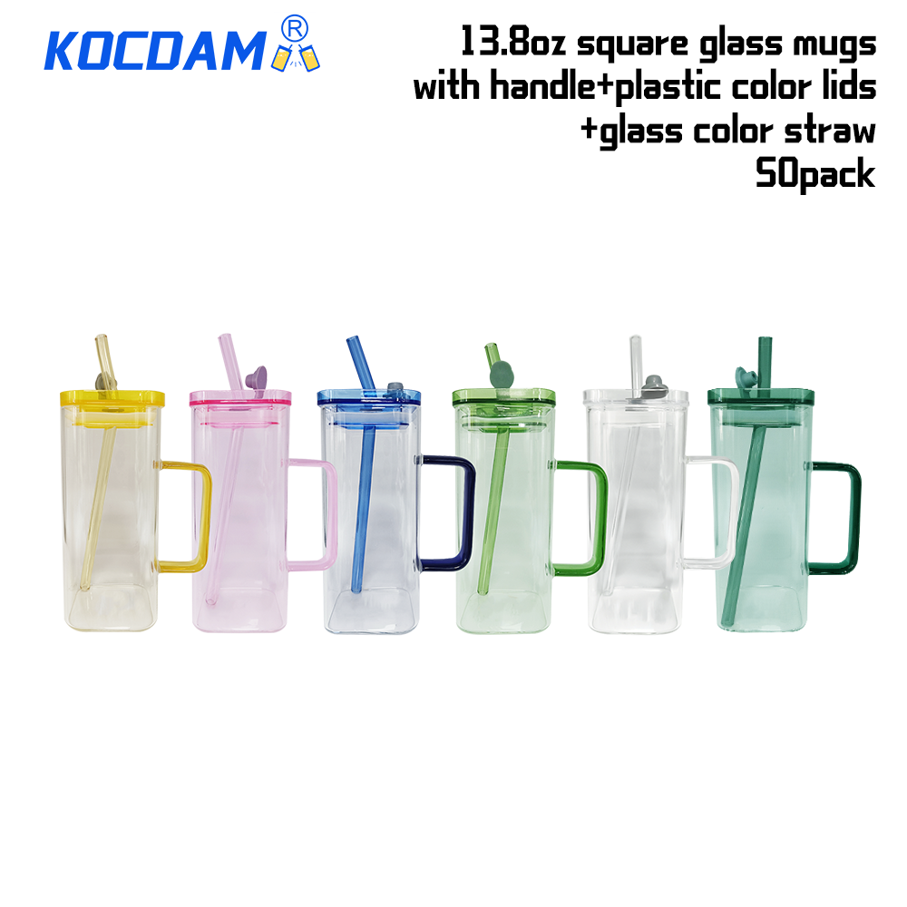 KOCDAM 50 Pack 20oz White Sublimation Straight Skinny Tumbler Blanks with Plastic Straws