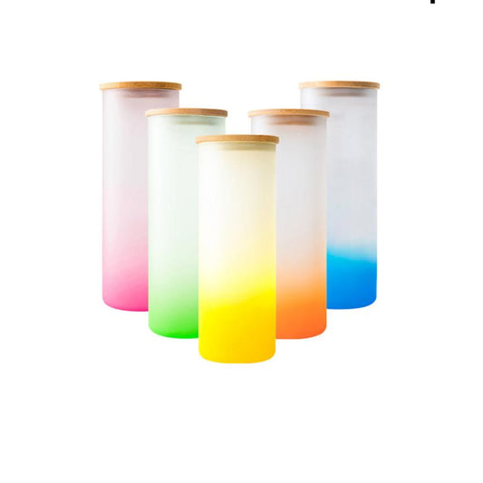 KOCDAM 25oz Sublimation Gradient Glass Tumbler Blanks