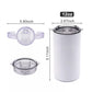 12oz Stainless Steel Straight Sublimation Blanks Sippy Cup Tumbler With Duo Lid